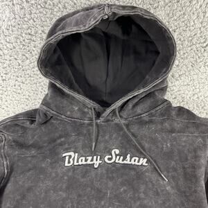 BLAZY SUSAN HOODIE ADULT 2XL GRAY SWEATSHIRT PULLOVER DRAWSTRING HOODED COTTON